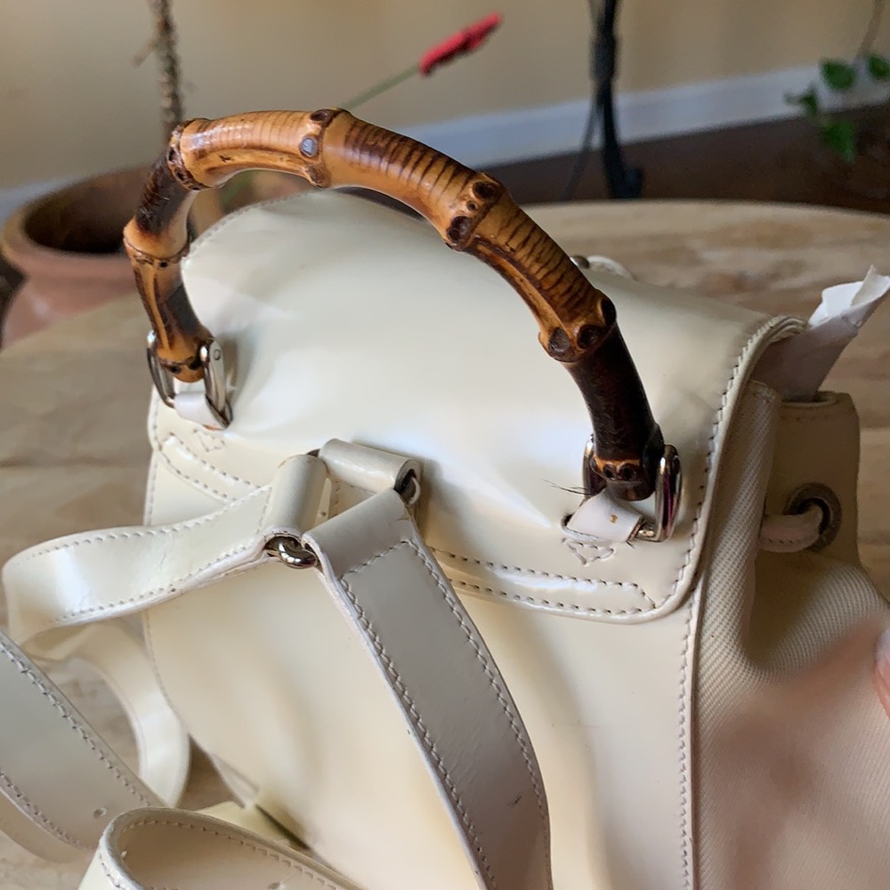 GUCCI Mini Backpack w/Bamboo Handle - Vintage - Picture 10 of 15